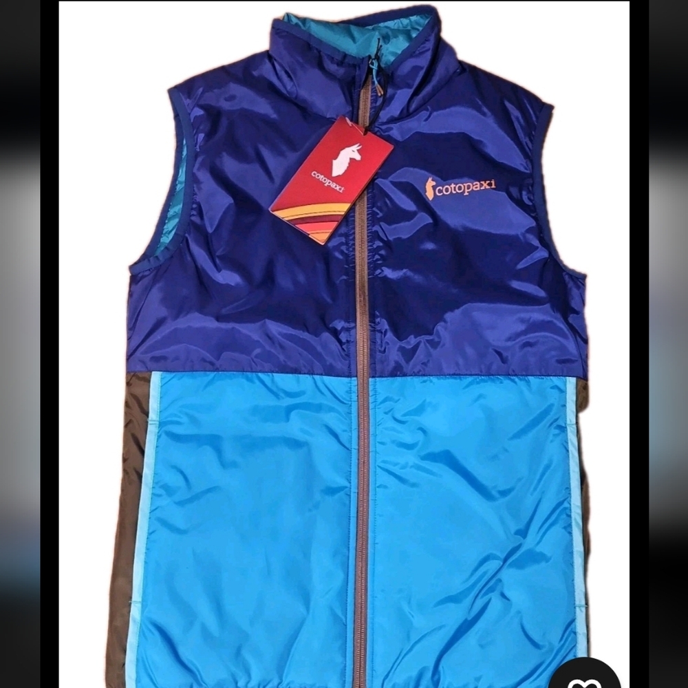 Cotopaxi Teca Cálido Vest in Blue and Orange
